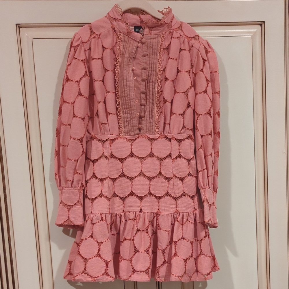 Bardot Pink Textured Kids Dress